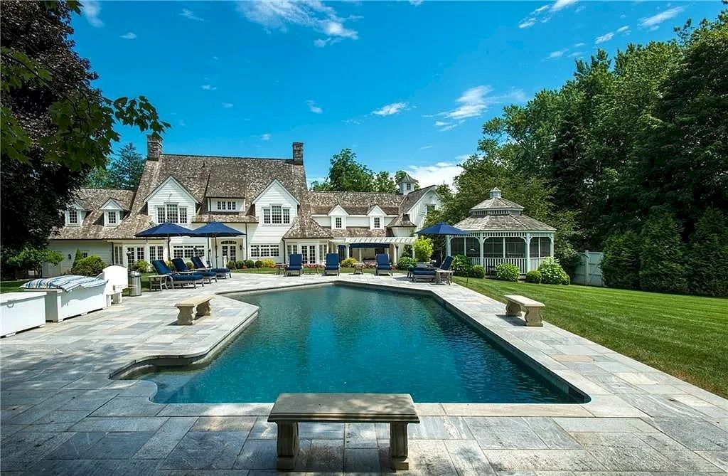 The Home in Connecticut is a luxurious resort-style vacation retreat now available for sale. This home located at 345 Greens Farms Rd, Westport, Connecticut; offering 07 bedrooms and 08 bathrooms with 10,531 square feet of living spaces.