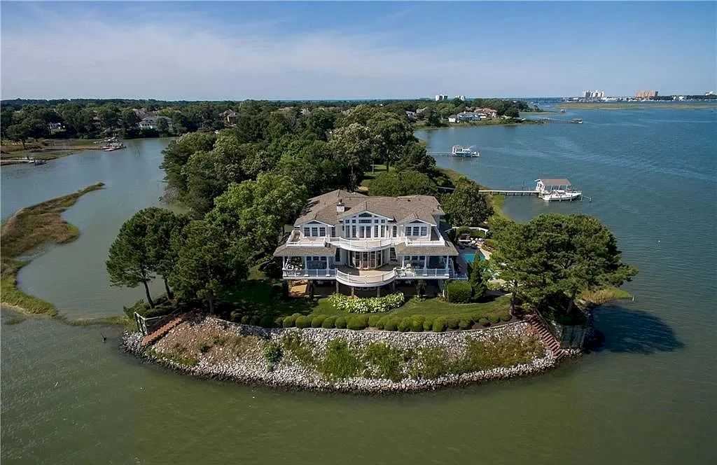 The Home in Virginia is a luxurious home offering beautiful deep water views now available for sale. This home located at 1601 Spring House Trl, Virginia Beach, Virginia; offering 05 bedrooms and 08 bathrooms with 6,406 square feet of living spaces.