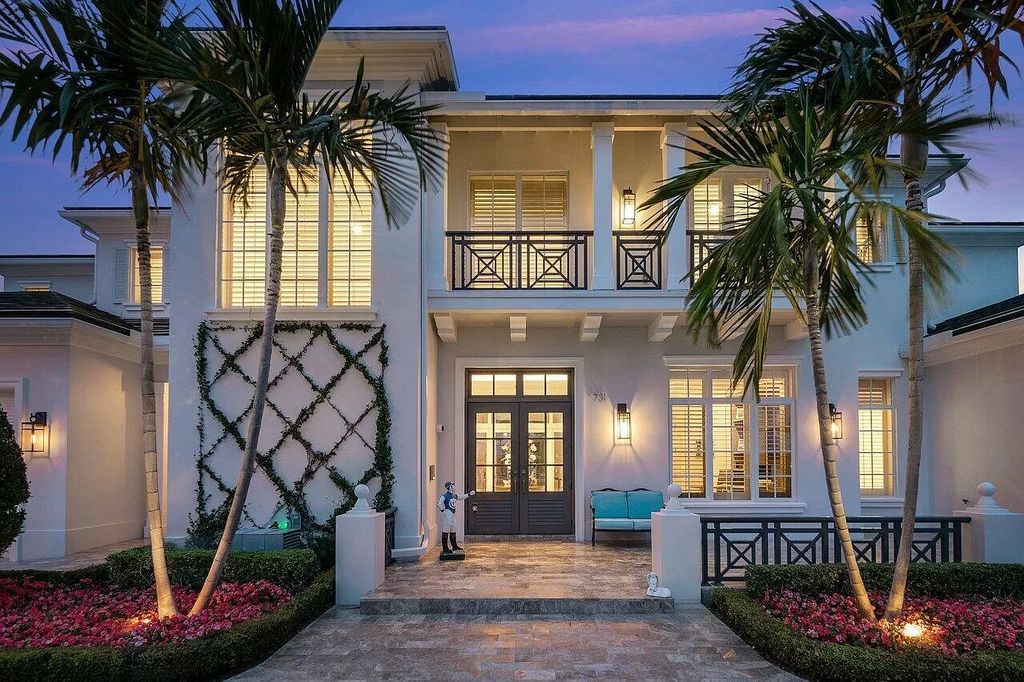 The Home in Boca Raton is a luxurious waterfront estate in exclusive community perfect for boating enthusiasts now available for sale. This home located at 731 Marble Way, Boca Raton, Florida