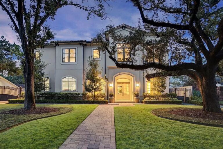 A Recently Constructed Home in Houston nested in A Beautiful Part of Tanglewood Selling for $4,155,000