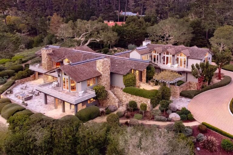 An Architectural Home in Pebble Beach Features Jaw Dropping Views Asking for $13,500,000