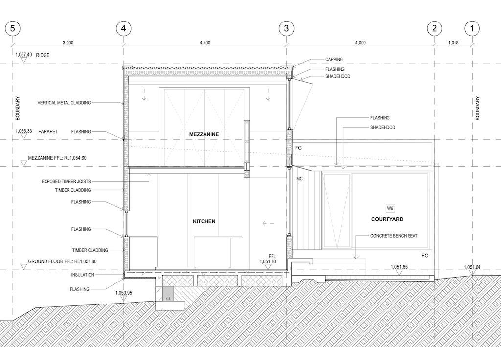 Blackheath courtyard house with prominent facade by Pearson Architecture