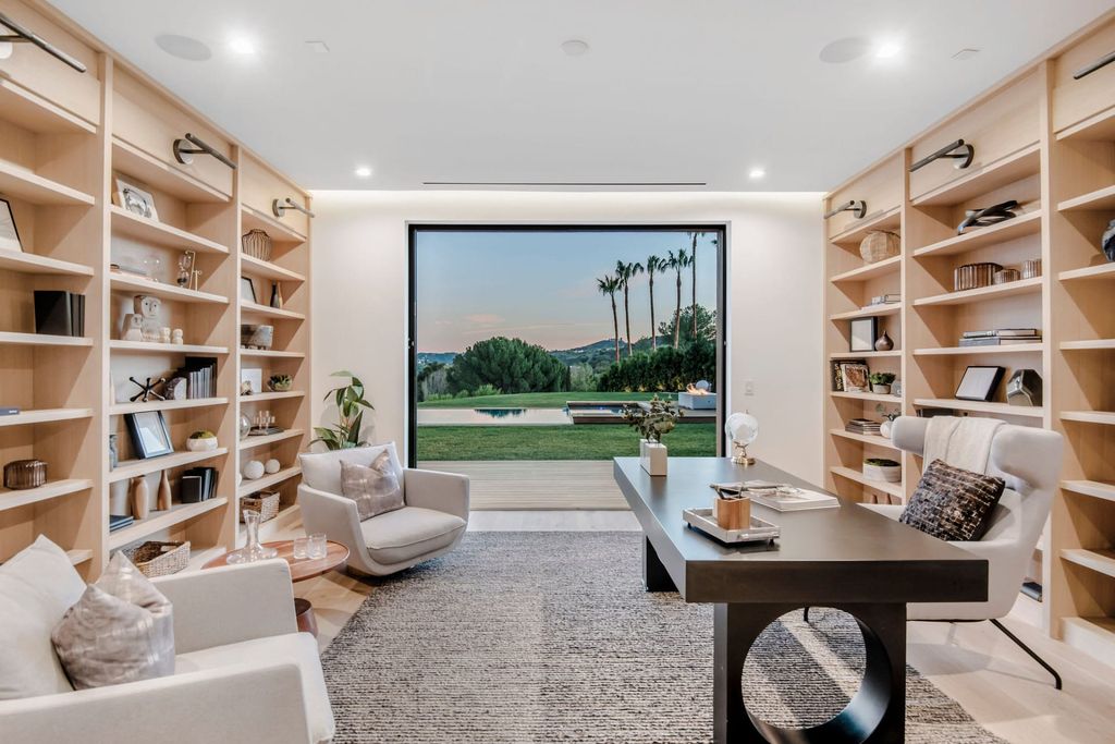 The Farmhouse in Hidden Hills is a new contemporary estate has been meticulously crafted for utmost tranquility and seclusion now available for sale. This home located at 5505 Hoback Glen Rd, Hidden Hills, California;