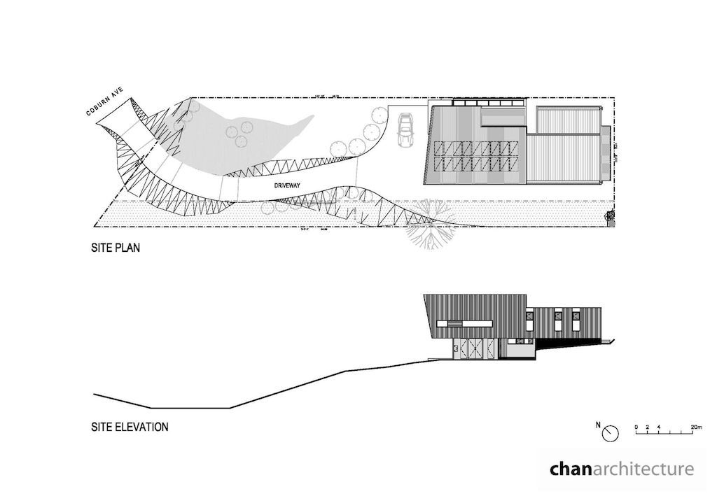 McCrae Bush House with Elevated Angular Form by Chan Architecture