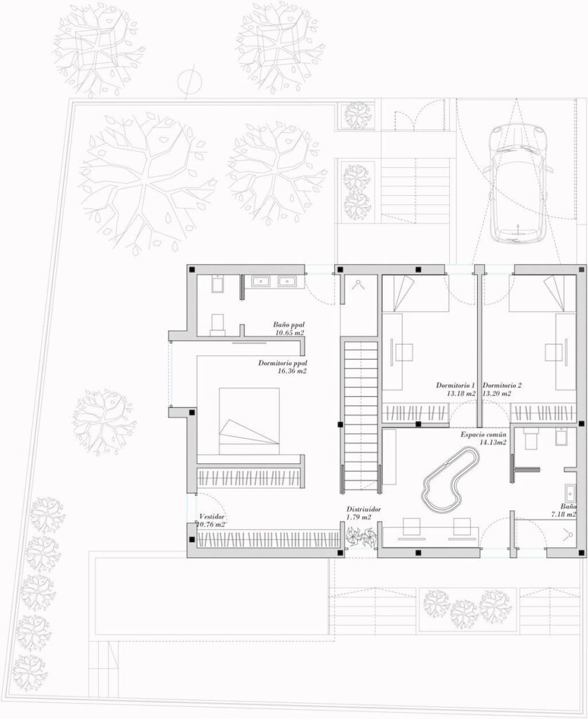 PMC House, an Elegant Three-story Home in Spain by EXarchitects