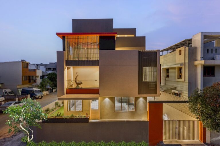 Scarlet House with Unique and Distinct Design by Ghoricha Associate