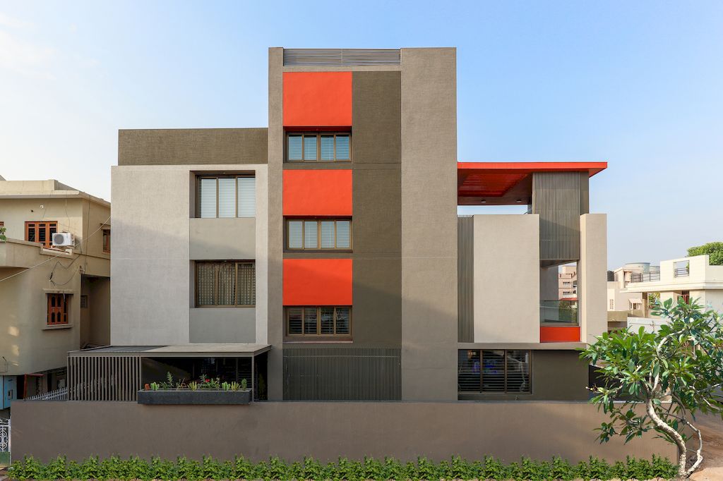 Scarlet House with Unique and Distinct Design by Ghoricha Associate