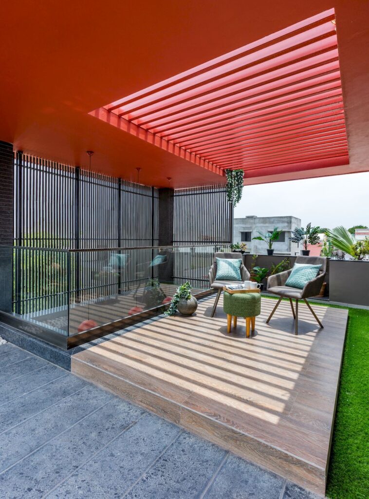 Scarlet House with Unique and Distinct Design by Ghoricha Associate
