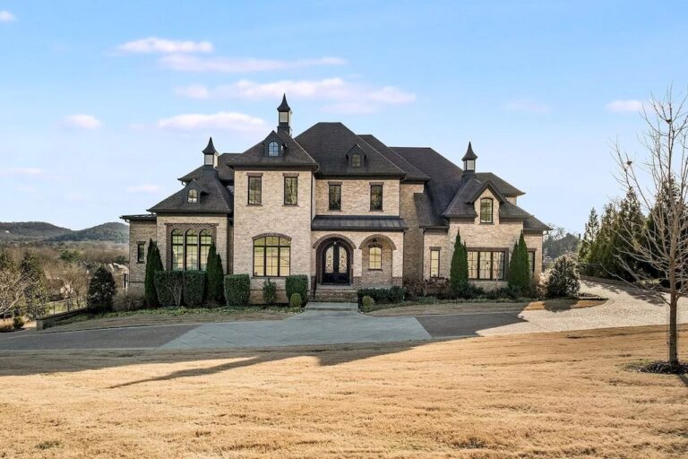 This $3,900,000 Incredible French Chateau Commands Stunning Sunrise and Sunset Views in Tennessee