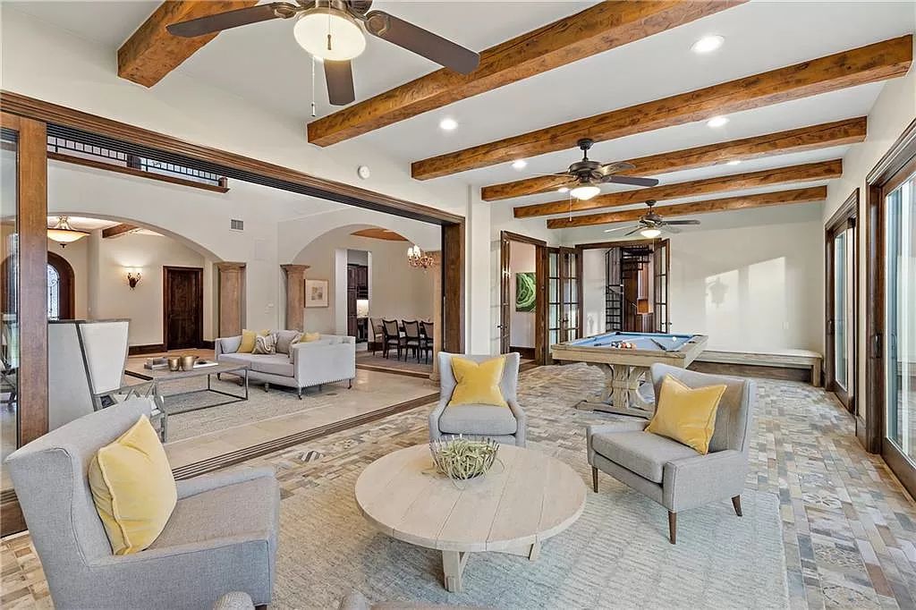 The Home in Austin is a luxurious estate where Santa Barbara style meets Hill Country living offering a well designed functional floorplan now available for sale. This home located at 14199 Canonade, Austin, Texas