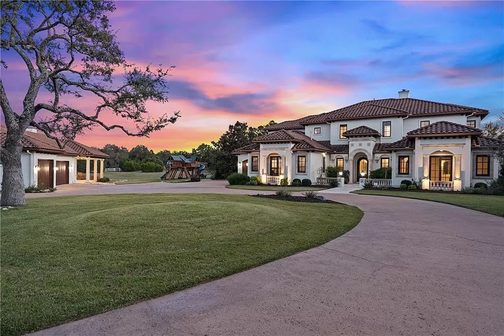 The Home in Austin is a luxurious estate where Santa Barbara style meets Hill Country living offering a well designed functional floorplan now available for sale. This home located at 14199 Canonade, Austin, Texas