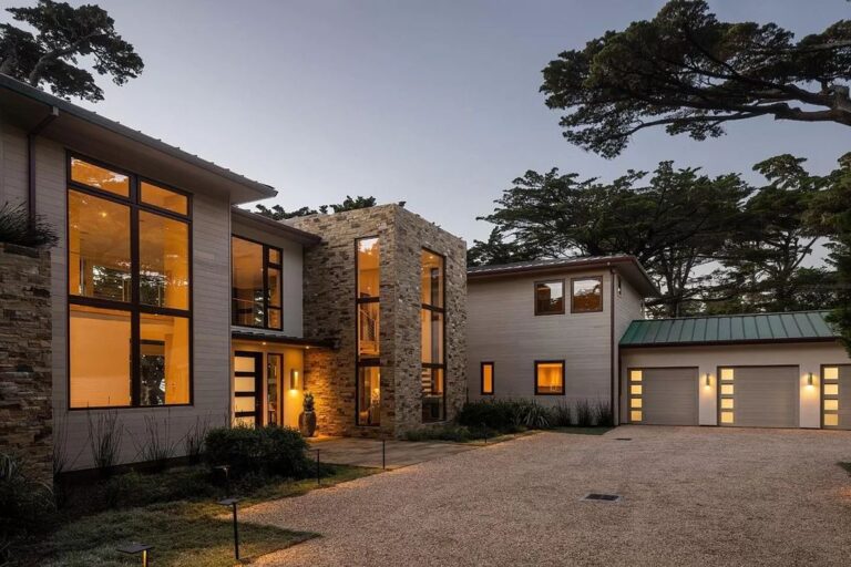 This Sophisticated $29,750,000 Pebble Beach Oceanfront Villa offers Striking Architecture
