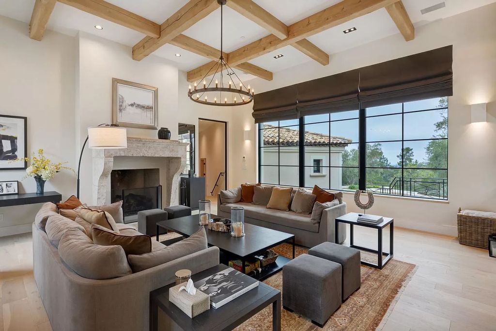 The Home in Los Altos Hills is a masterpiece completed in 2020 perched amidst hilltop grounds with panoramic San Francisco Bay view now available for sale. This house located at 27470 Black Mountain Rd, Los Altos Hills, California