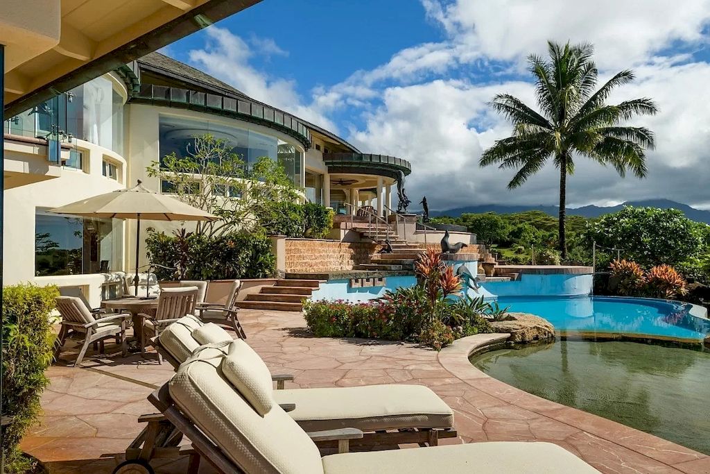 The Home in Hawaii is a luxurious home fully equipped with high-end amenities as well as commanding panoramic ocean views now available for sale.
