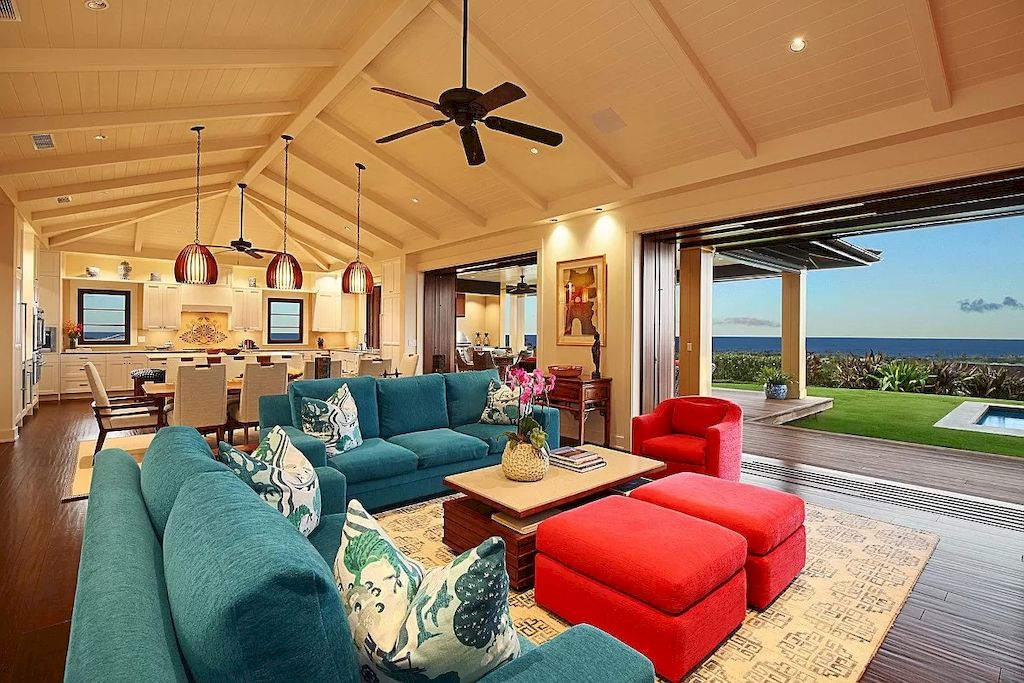 The Home in Hawaii is a luxurious home displaying unparalleled ocean, mountain, and coastal vistas now available for sale. This home located at 3027 Kalahiki St, Koloa, Hawaii; offering 04 bedrooms and 05 bathrooms with 4,490 square feet of living spaces.