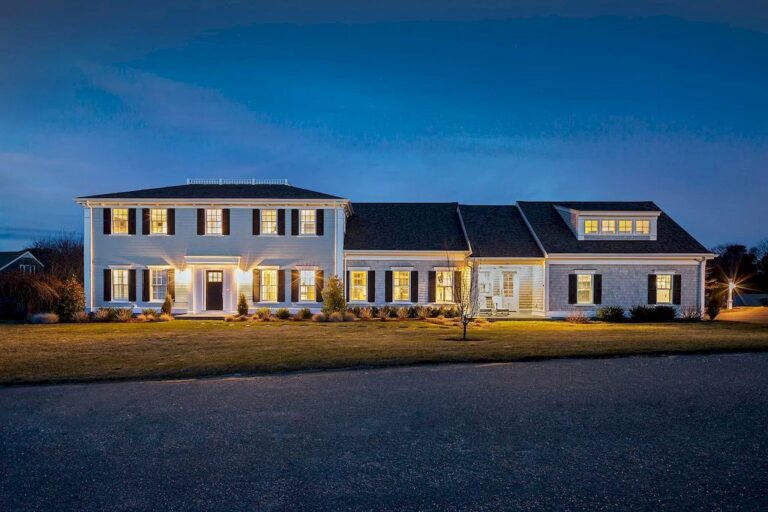 Impeccable Massachusetts Estate Features New England Aesthetic and Coastal Elegance Listed for $4,250,000
