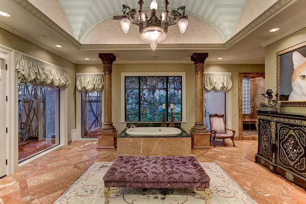 The Home in Houston is a magnificent custom designed estate with one of a kind architectural appointments now available for sale. This home located at 8843 Harness Creek Ln, Houston, Texas