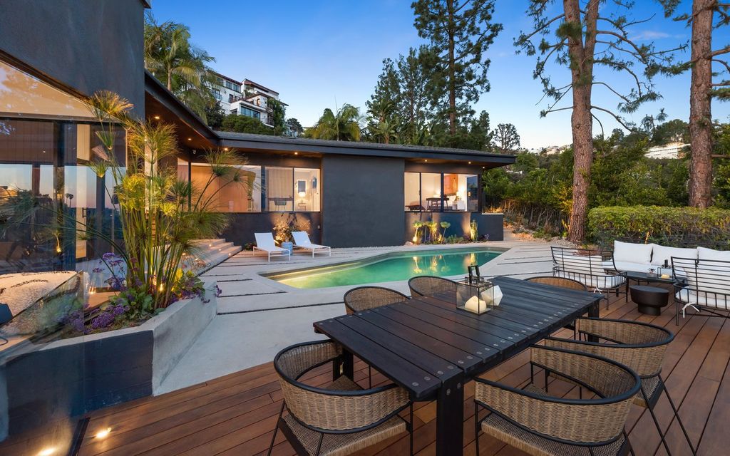 The Home in Los Angeles is a Stunning newly renovated Mid-Century Modern estate in the lower Bird Streets of the Hollywood Hills now available for sale. This home located at 9291 Flicker Pl, Los Angeles, California