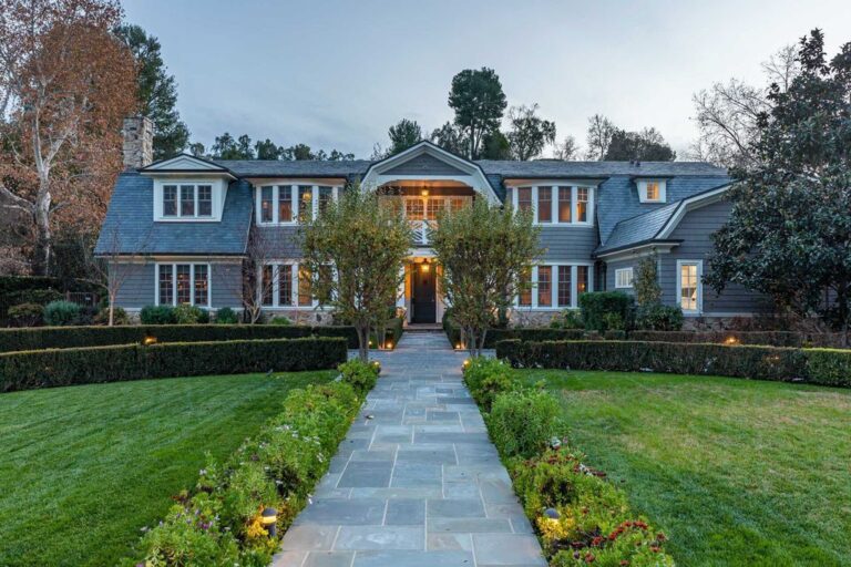 This $12,995,000 Stunning Dutch Colonial Home in Hidden Hills spells Private Luxury