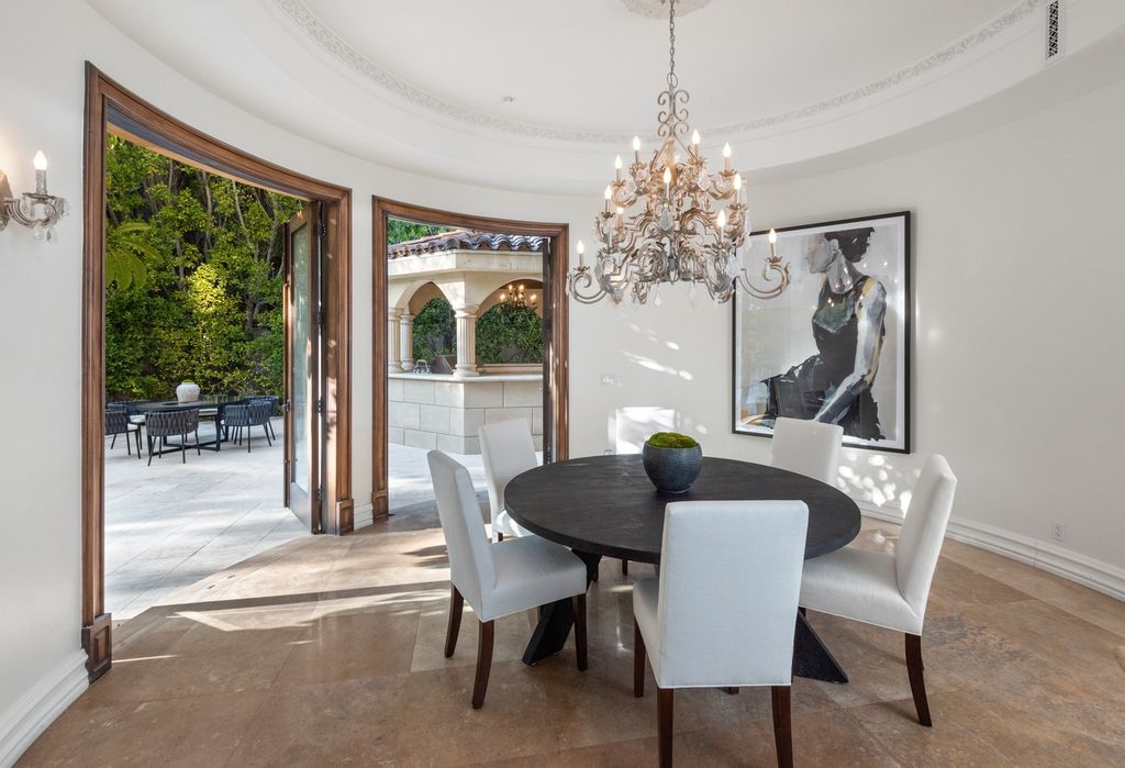 The Villa in Beverly Hills is a Mediterranean Estate boasts 9,370 square feet of unmatched grandeur and scale now available for sale. This home located at 1181 Laurel Way, Beverly Hills, California