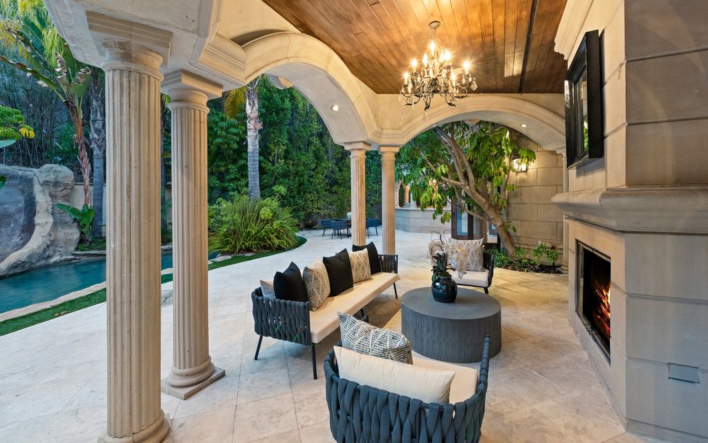 The Villa in Beverly Hills is a Mediterranean Estate boasts 9,370 square feet of unmatched grandeur and scale now available for sale. This home located at 1181 Laurel Way, Beverly Hills, California