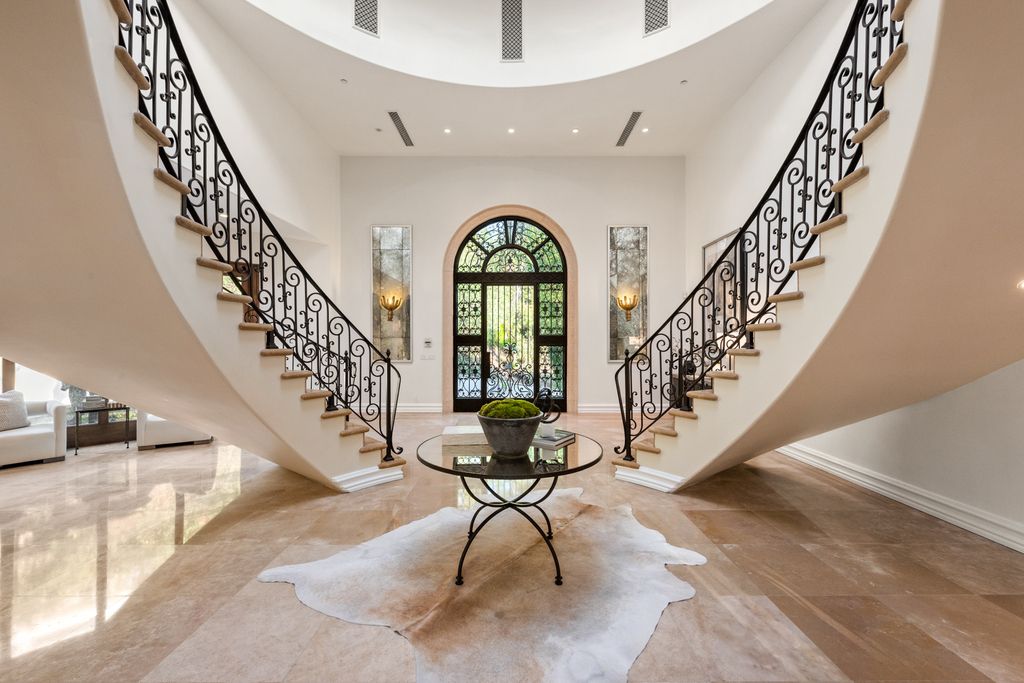 The Villa in Beverly Hills is a Mediterranean Estate boasts 9,370 square feet of unmatched grandeur and scale now available for sale. This home located at 1181 Laurel Way, Beverly Hills, California