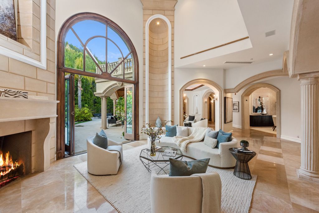 The Villa in Beverly Hills is a Mediterranean Estate boasts 9,370 square feet of unmatched grandeur and scale now available for sale. This home located at 1181 Laurel Way, Beverly Hills, California