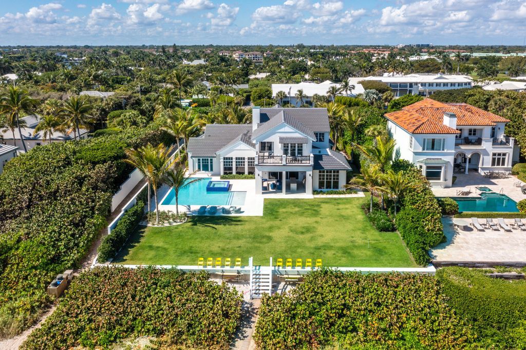 The Villa in Gulf Stream is an elegant estate now has stunning panoramic ocean views and breathtaking sunrises available for sale. This home located at 3565 N Ocean Blvd, Gulf Stream, Florida