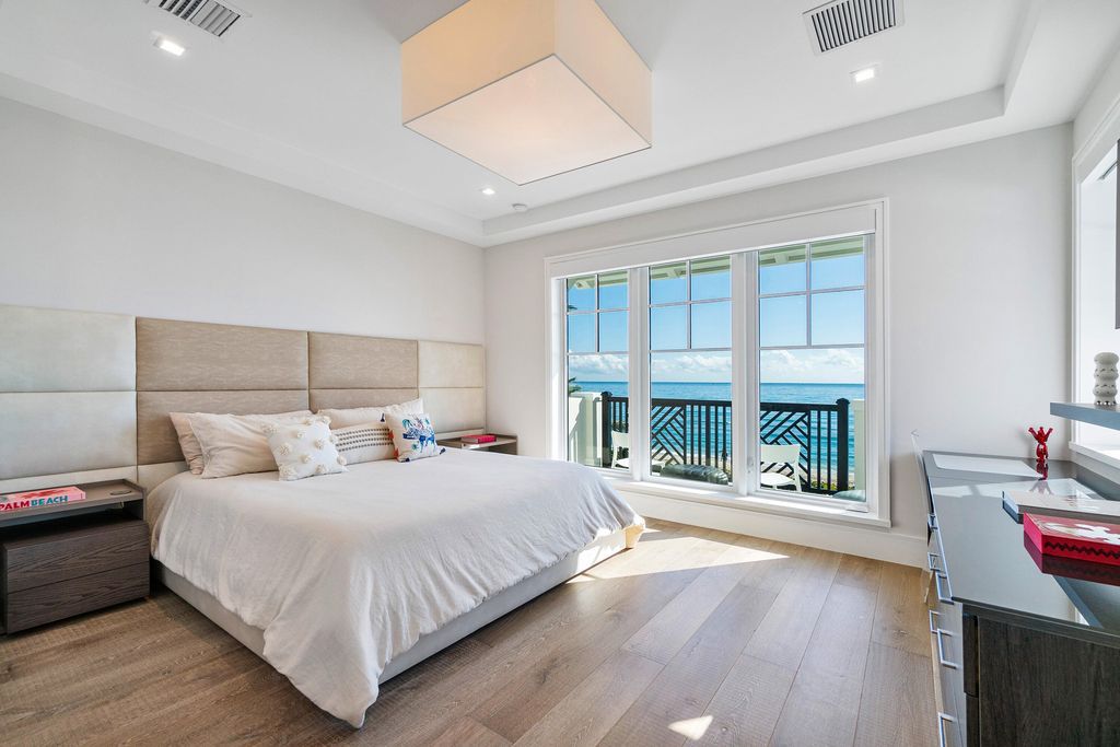 The Villa in Gulf Stream is an elegant estate now has stunning panoramic ocean views and breathtaking sunrises available for sale. This home located at 3565 N Ocean Blvd, Gulf Stream, Florida
