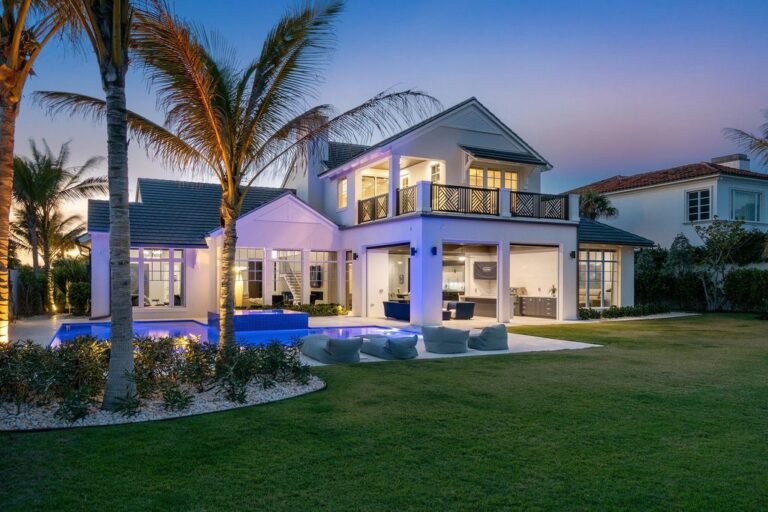 This $29,999,999 Immaculately Landscaped Beachfront Villa in Gulf Stream offers Unparalleled Beauty and Privacy