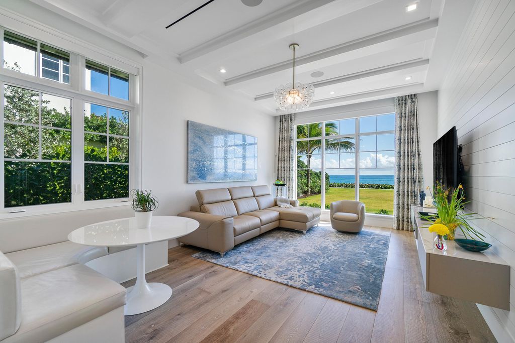 The Villa in Gulf Stream is an elegant estate now has stunning panoramic ocean views and breathtaking sunrises available for sale. This home located at 3565 N Ocean Blvd, Gulf Stream, Florida