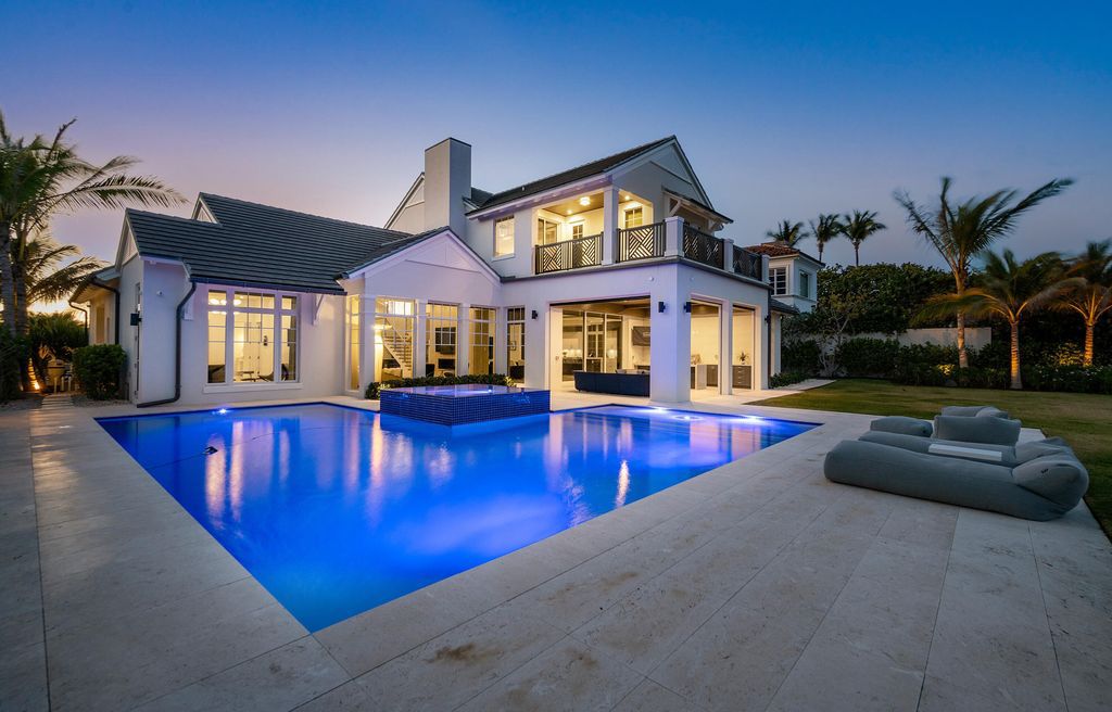 The Villa in Gulf Stream is an elegant estate now has stunning panoramic ocean views and breathtaking sunrises available for sale. This home located at 3565 N Ocean Blvd, Gulf Stream, Florida