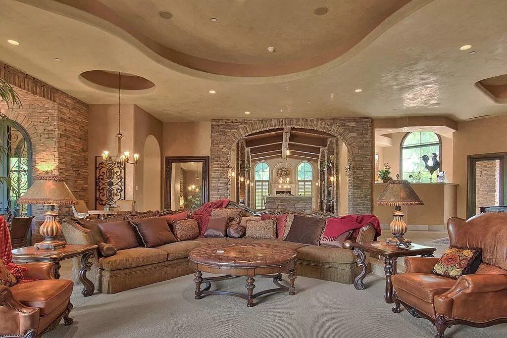 This $9,500,000 Home in Arizona offers a magnificent mixture of grass and desert landscaping