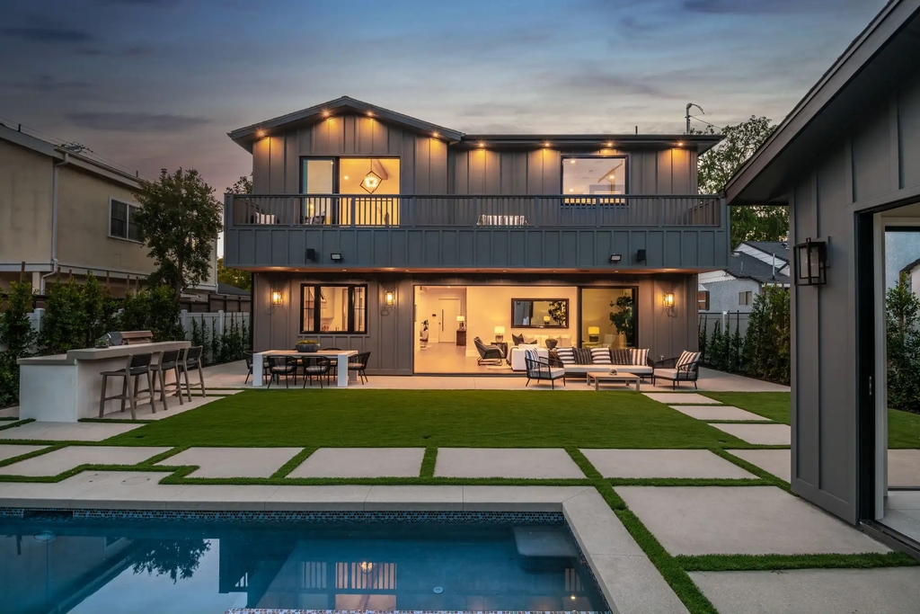 The Home in Studio City is a gorgeous new construction in prestigious Colfax Meadows perfect for indoor outdoor entertaining now available for sale. This home located at 4210 Kraft Ave, Studio City, California