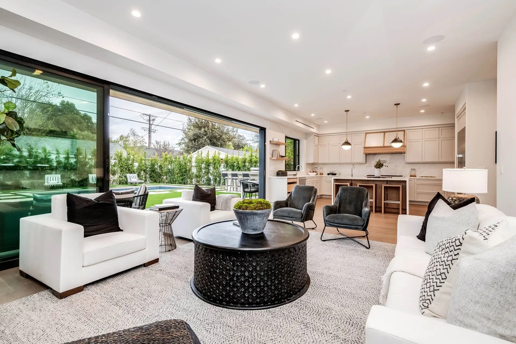 The Home in Studio City is a gorgeous new construction in prestigious Colfax Meadows perfect for indoor outdoor entertaining now available for sale. This home located at 4210 Kraft Ave, Studio City, California