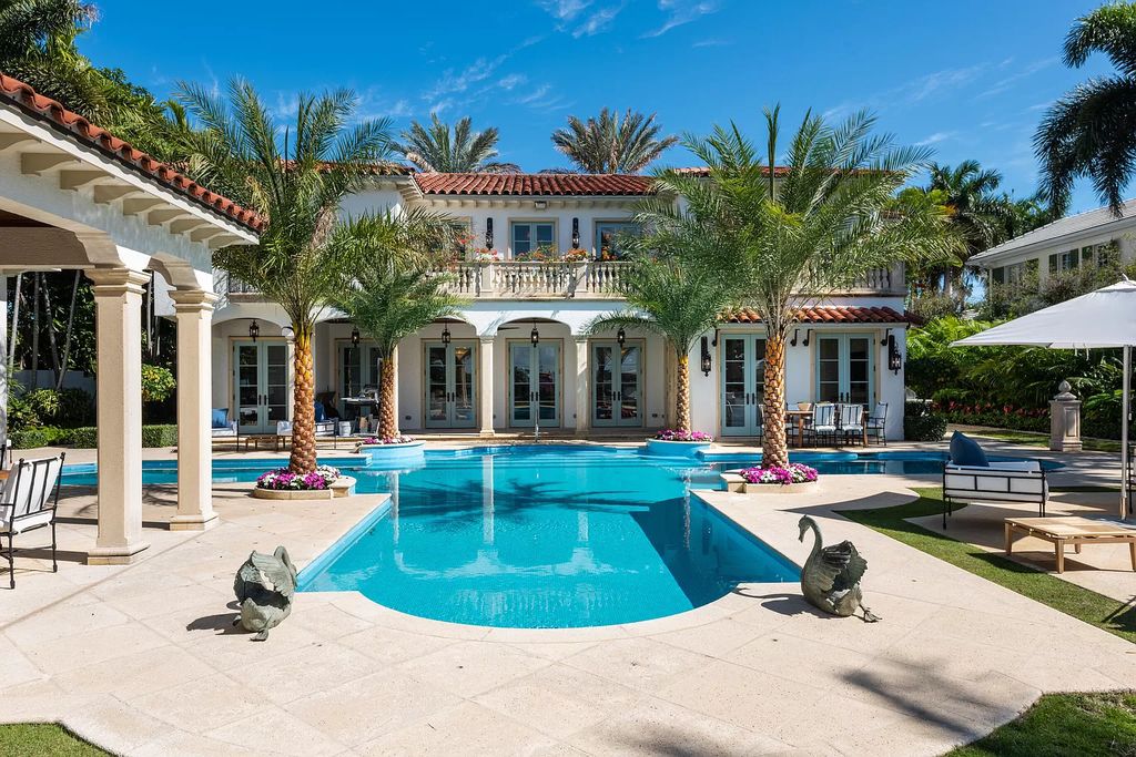 The Villa in Palm Beach is a wonderful Mediterranean Villa with substantial renovations now reaching completion now available for sale. This home located at 1320 N Lake Way, Palm Beach, Florida