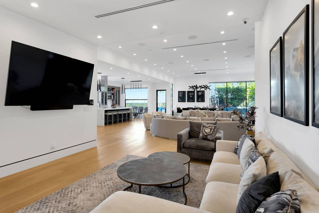 The Home in Bel Air is a one-story modern paradise designed with the pinnacle of sophistication throughout now available for sale. This home located at 16366 Sloan Dr, Los Angeles, California