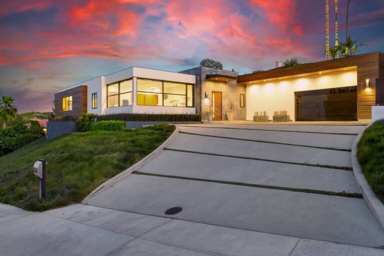 An Extraordinary Modern Home in Exclusive Bel Air Skycrest Community Asking for $5,199,000