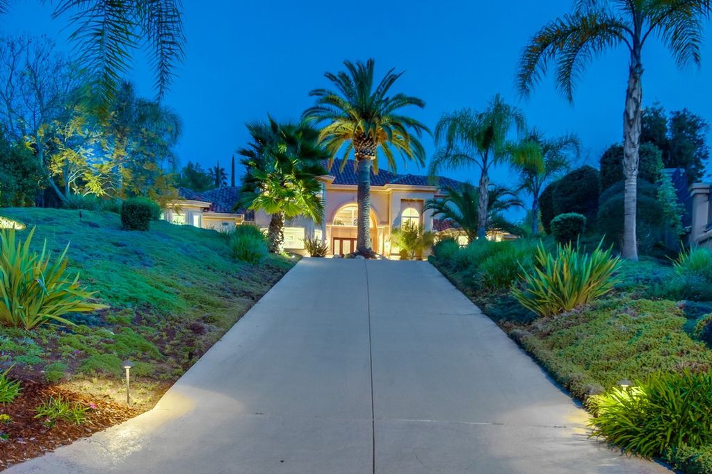 The Home in Poway is an exquisite custom residence in prestigious Old Winery Estates perfect for entertaining now available for sale. This home located at 17744 Old Winery Way, Poway, California