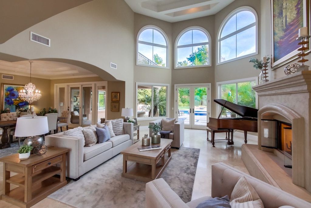 The Home in Poway is an exquisite custom residence in prestigious Old Winery Estates perfect for entertaining now available for sale. This home located at 17744 Old Winery Way, Poway, California