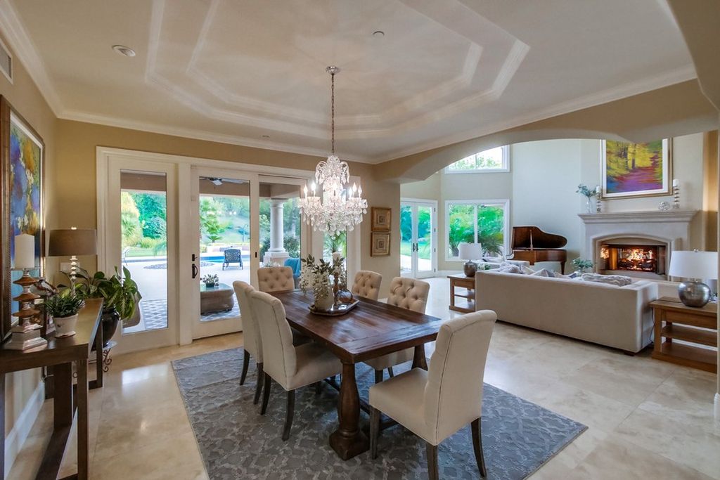 The Home in Poway is an exquisite custom residence in prestigious Old Winery Estates perfect for entertaining now available for sale. This home located at 17744 Old Winery Way, Poway, California