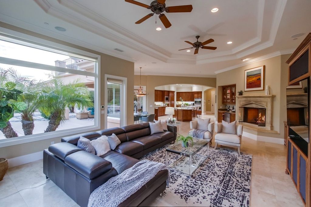 The Home in Poway is an exquisite custom residence in prestigious Old Winery Estates perfect for entertaining now available for sale. This home located at 17744 Old Winery Way, Poway, California