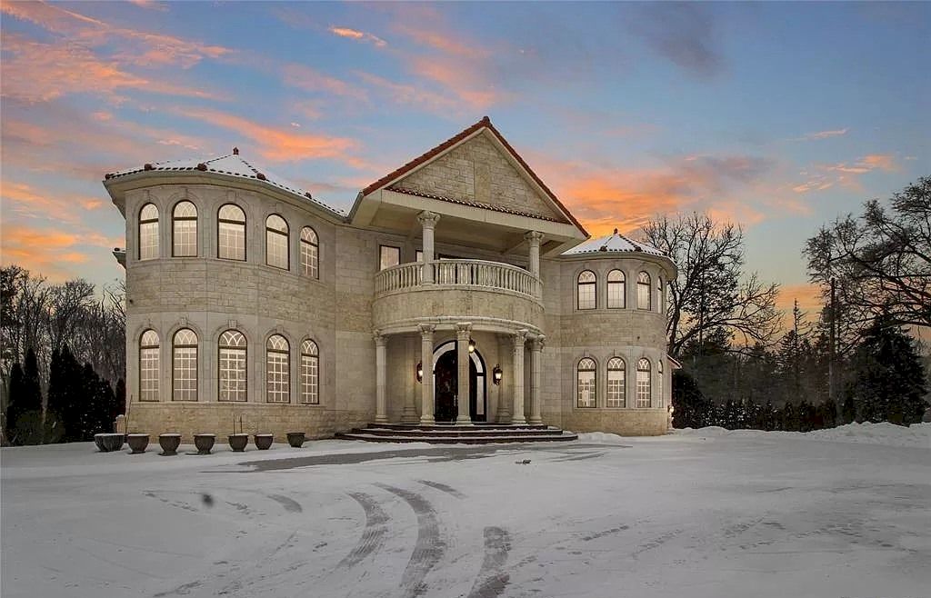 The Home in Michigan is a luxurious home featuring entire exterior built from marble now available for sale. This home located at 18585 Sheldon Rd, Northville, Michigan; offering 09 bedrooms and 14 bathrooms with 27,373 square feet of living spaces. 