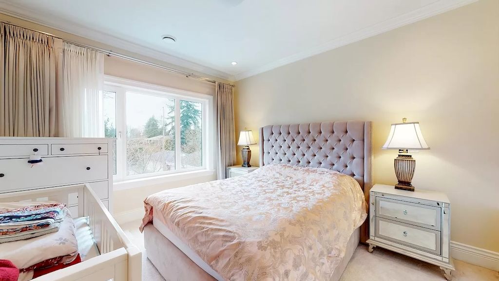 The Residence in Vancouver has double height 2 level ceiling height foyer with an elegant passage way, now available for sale. This home located at 8415 Wiltshire St, Vancouver, BC V6P 5H6, Canada