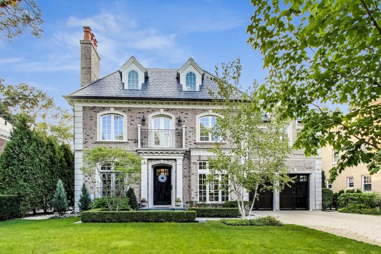 Magnificent Estate of Timeless Elegance, Exquisite Finishes, and Fine Craftsmanship in Illinois Listed at $3,025,000