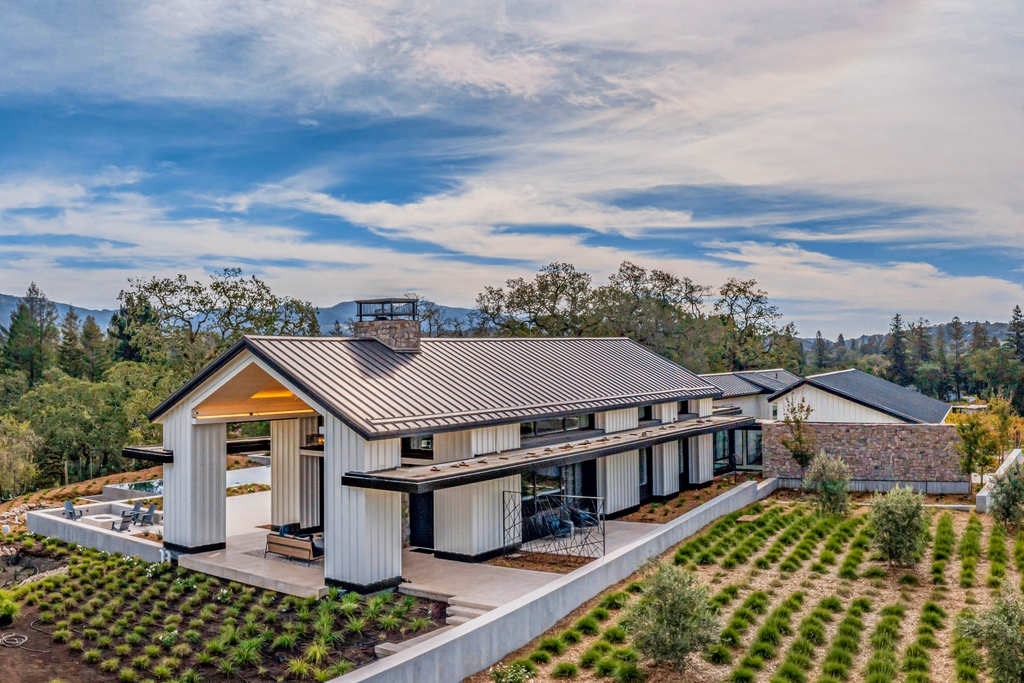 The Farmhouse in Napa is a Newly built residential compound with exceptional custom finishes and super high end amenities now available for sale. This home located at 2111 Monticello Rd, Napa, California