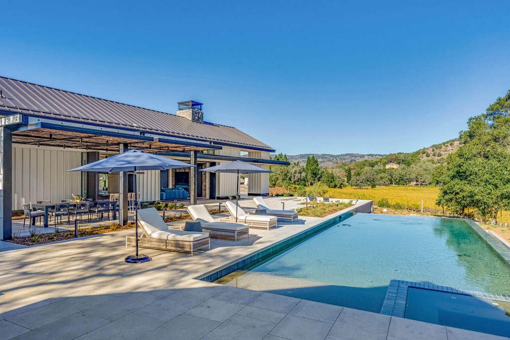 The Farmhouse in Napa is a Newly built residential compound with exceptional custom finishes and super high end amenities now available for sale. This home located at 2111 Monticello Rd, Napa, California