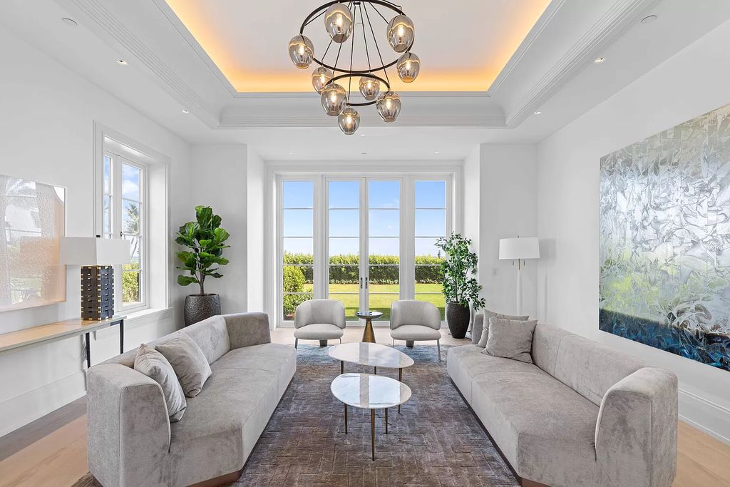 The Mansion in Palm Beach is a New Neoclassic Estate with gorgeous spanning views of the Atlantic Ocean and deeded beach access across the street now available for sale. This home located at 1030 S Ocean Blvd, Palm Beach, Florida;