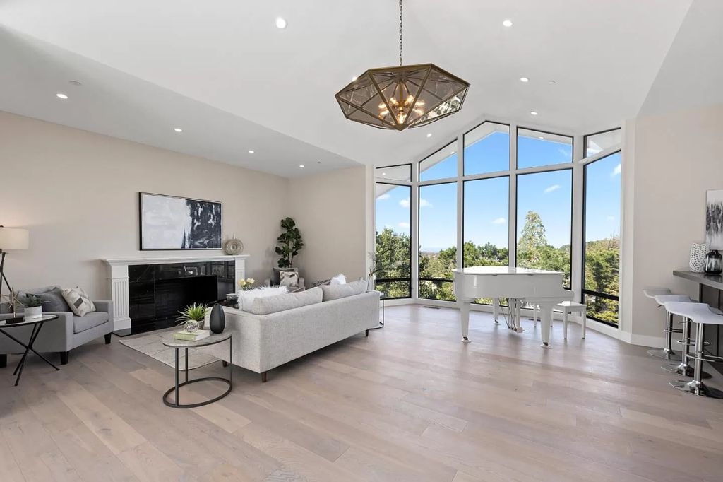 The Home in Hillsborough designed for indoor outdoor living with high ceilings, great natural light and walls of glass now available for sale. This home located at 245 Eucalyptus Ave, Hillsborough, California