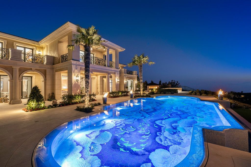 The Mansion in Newport Coast commandingly perched atop one of Southern California’s most desirable parcels of land now available for sale. This home located at 6 Midsummer, Newport Coast, California